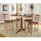 International Concepts Round 36 in Round Extension Dining Table with 4 Stools, Distressed Oak, 36 in W, 48 in L, 36.1 in H K42-36RXT-27B-S6172-4 - alternate 3